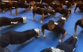 Physical training at a Police Academy