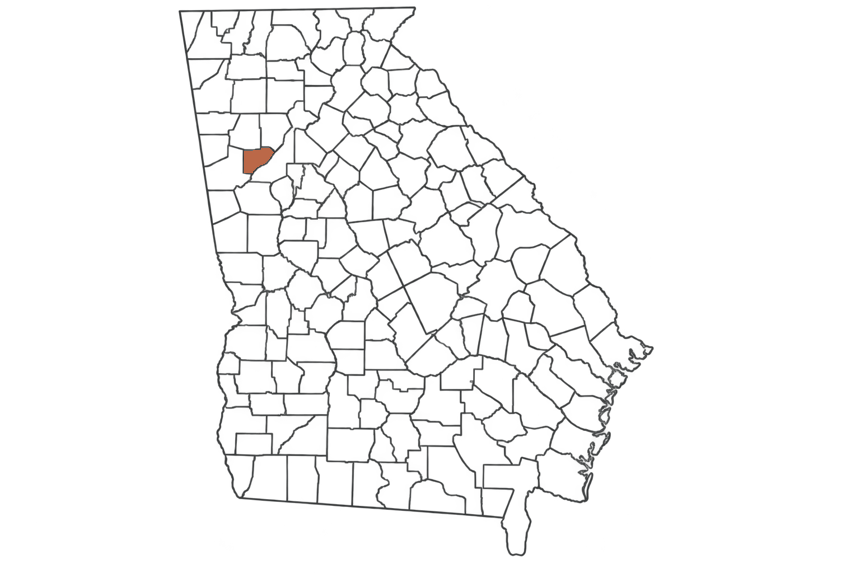 Douglas County Georgia jobs map highlighting Douglas County
