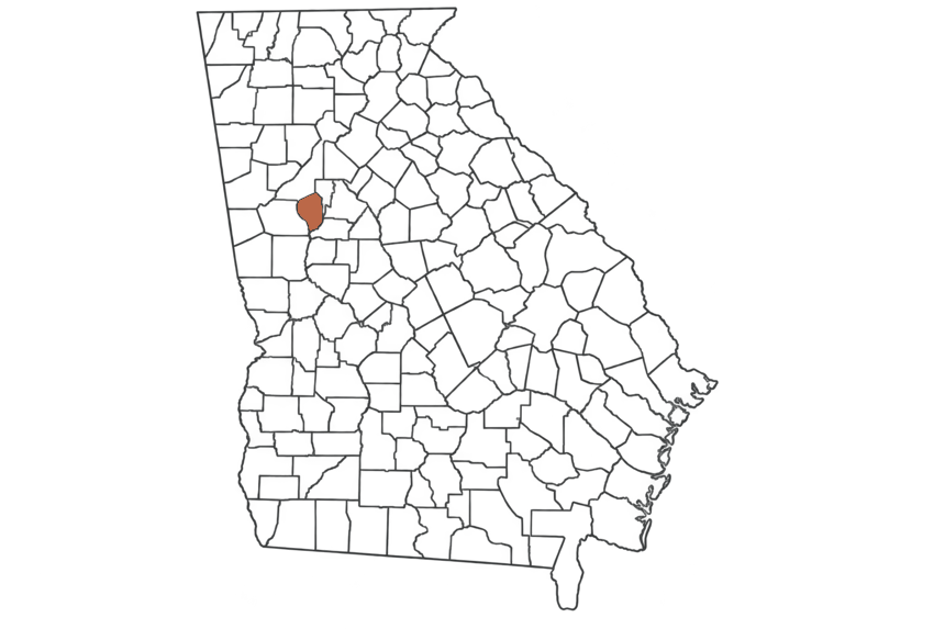 Fayette County Georgia jobs map highlighting Fayette County